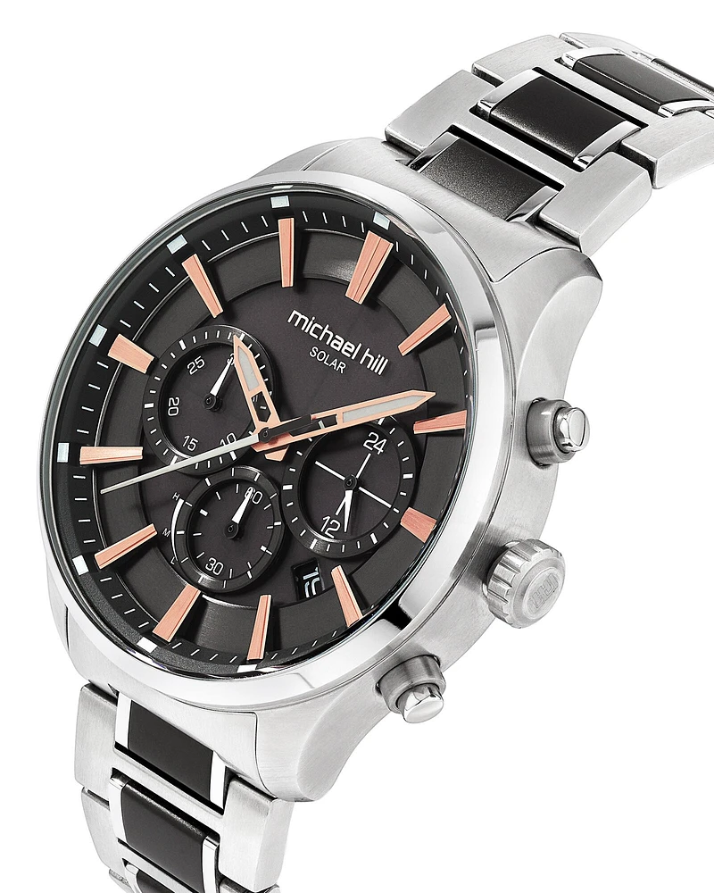 Solar Powered Men's Watch with Tone in Stainless Steel