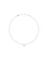 Horseshoe Necklace with 0.10 Carat TW of Diamonds in 10kt Yellow Gold