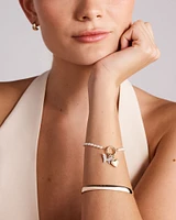 3-3.5mm Cultured Freshwater Pearl Open Chain Bracelet in 10kt Yellow Gold