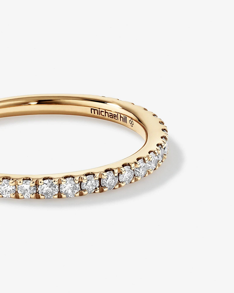 Wedding Band with Carat TW of Diamonds in 14kt White Gold