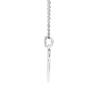 Diamond Accent Heart Pendant with Cable Chain in Sterling Silver