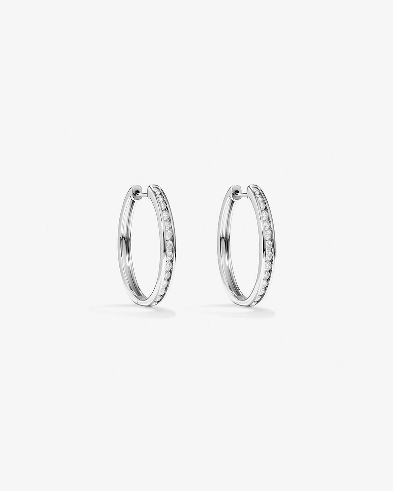 Huggie Earrings with Carat TW of Diamonds in 10kt Rose Gold