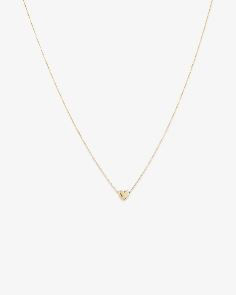 Heart Slider Necklace in 10kt Yellow Gold