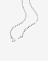 55cm (22") 1.5mm-2mm Width Curb Chain in Sterling Silver