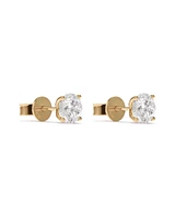 2.00 Carat TW Diamond Solitaire Stud Earrings in 18kt White Gold