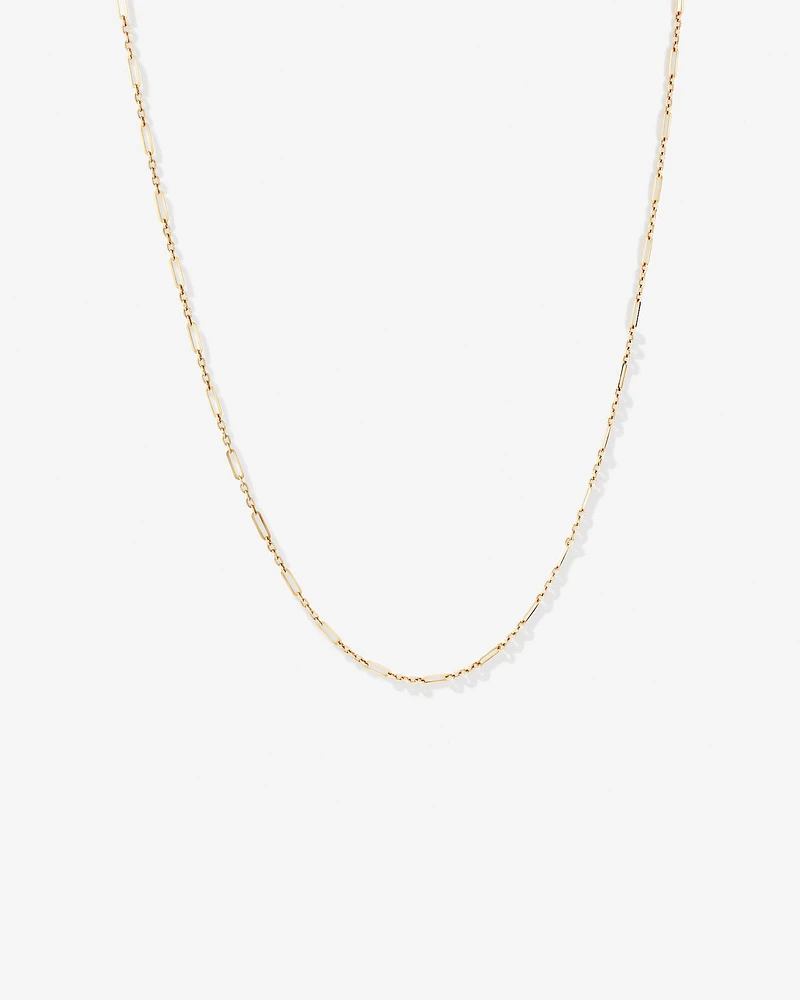 1.6mm Wide Paperclip 3 and 1 Chain in 10kt Yellow Gold