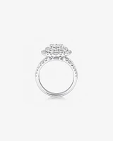 Oval Cluster Ring with 2.50 Carat TW of Diamonds in 14kt White Gold