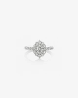 Sir Michael Hill Designer Oval Engagement Ring with 0.92 Carat TW Diamonds in 18kt White Gold