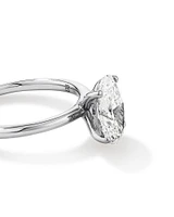 2.00 Carat TW Oval Cut Laboratory-Grown Diamond Solitaire Engagement Ring in 14kt White Gold
