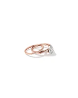Bridal Set with 0.38 Carat TW of Diamonds in 14kt Rose and White Gold