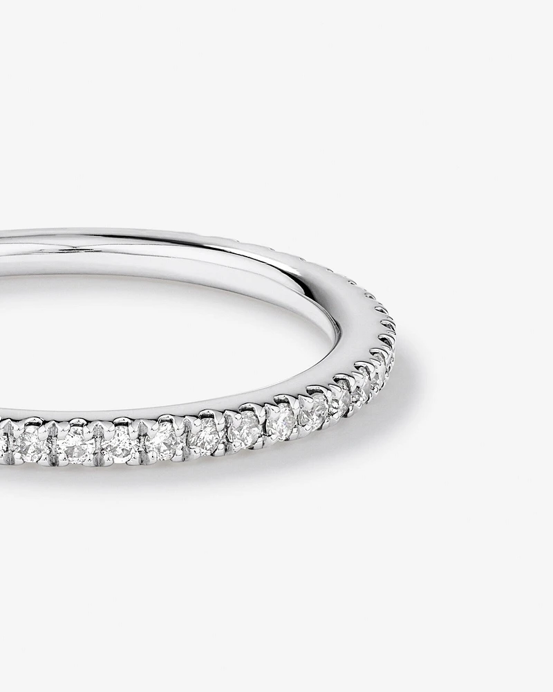 Wedding Band with Carat TW of Diamonds in 14kt White Gold