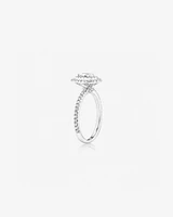 Double Halo Ring with 0.71 Carat TW of Diamonds in 18kt Gold