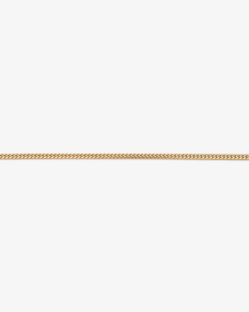 50cm (20") 6.15mm Width Semi Solid Miami Curb Chain in 10kt Yellow Gold