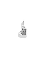 Puff Love Heart Pendant in Sterling Silver
