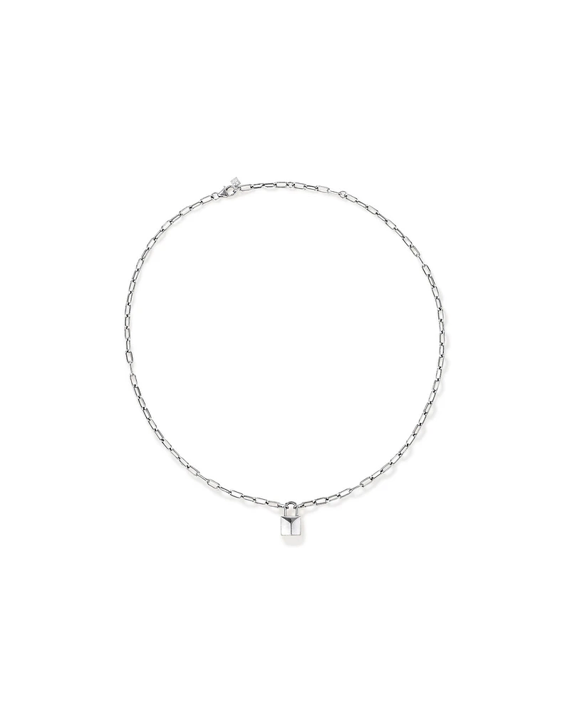 Signature Lock Necklace in Sterling Silver