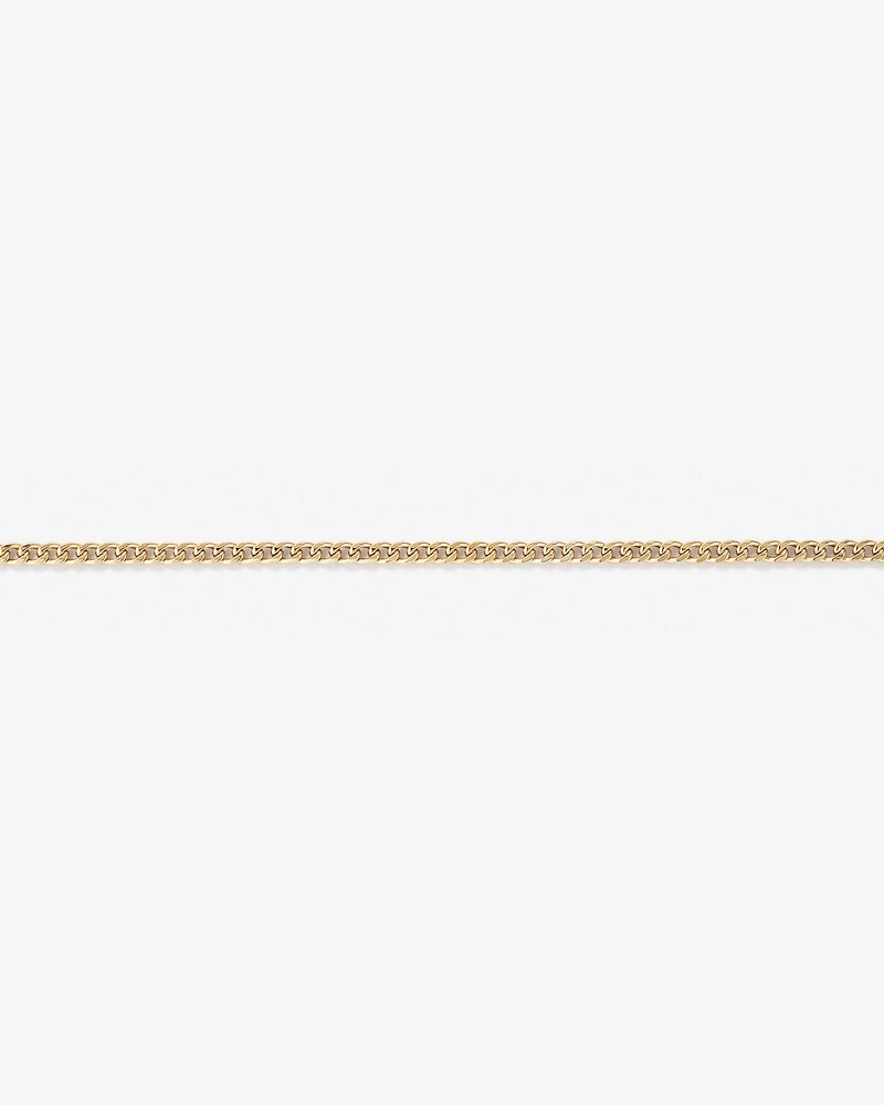 45cm (17") 2.8mm Width Semi Solid Miami Curb Chain in 10kt Yellow Gold