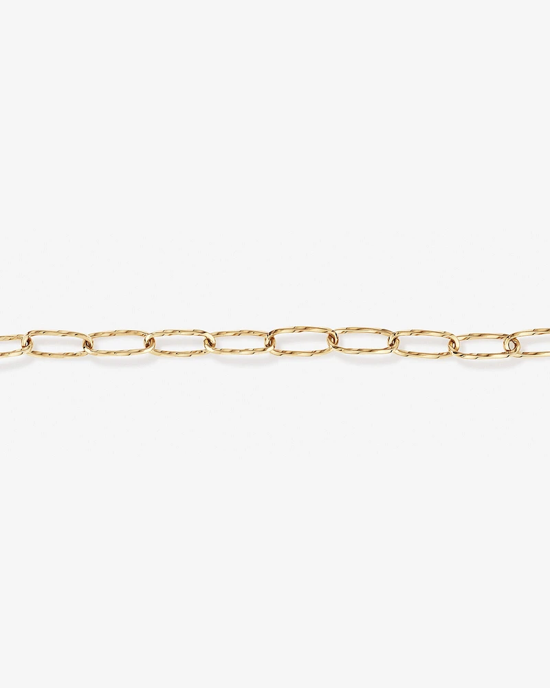 Diamond Cut Oval Twist Link Bracelet in 10kt Yellow Gold