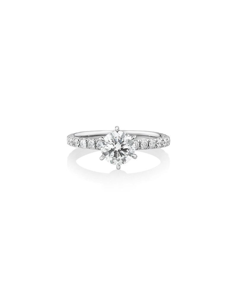 Sir Michael Hill Designer Engagement Ring with 1.37Carat TW of Diamonds in 18kt White Gold