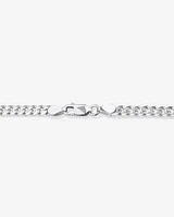 50cm (20") 4mm-4.5mm Width Curb Chain in Sterling Silver