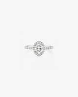 Sir Michael Hill Designer Halo Oval Engagement Ring with 1.35 Carat TW of Diamonds in 18kt White Gold