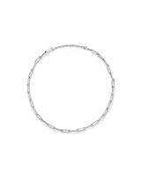 Ball and Oval Link Chain in Sterling Silver