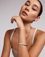 Oval Bangle in 10kt Yellow Gold