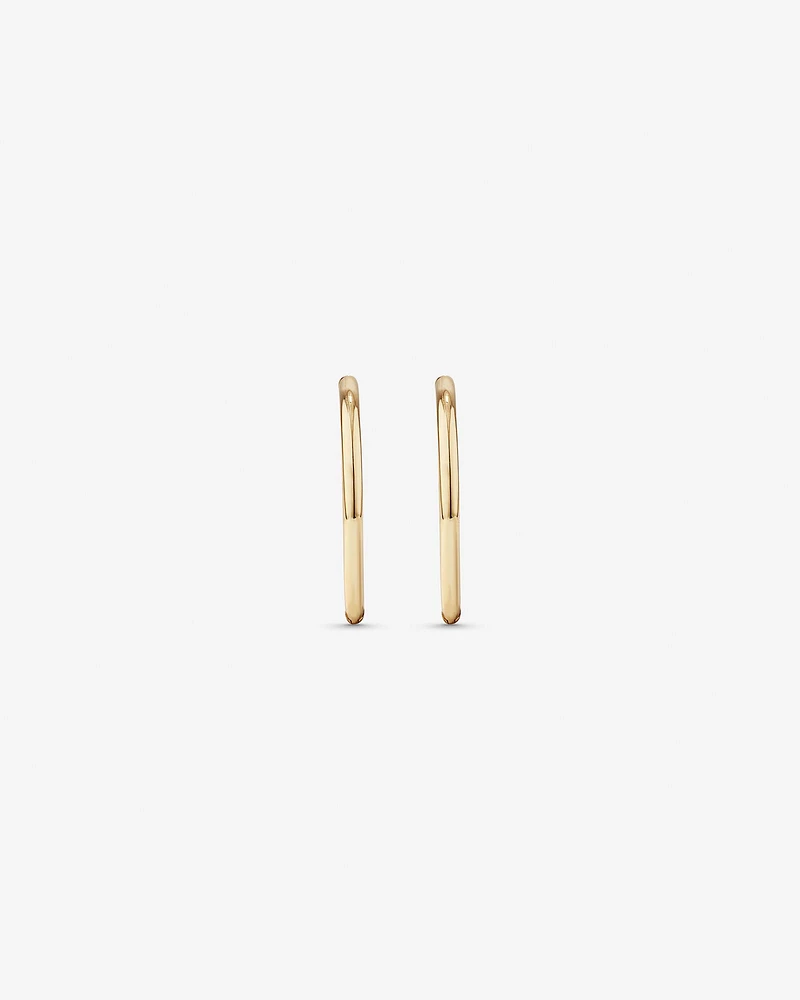 12mm Sleeper Earrings in 10kt White Gold