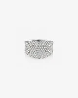 Pave Classic Ring with 1.50 Carat TW Diamond in 14kt White Gold