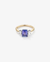 Tanzanite Ring with .40TW of Diamonds in 10kt Yellow and White Gold