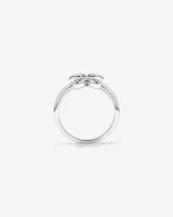Cubic Zirconia Butterfly Ring in Sterling Silver