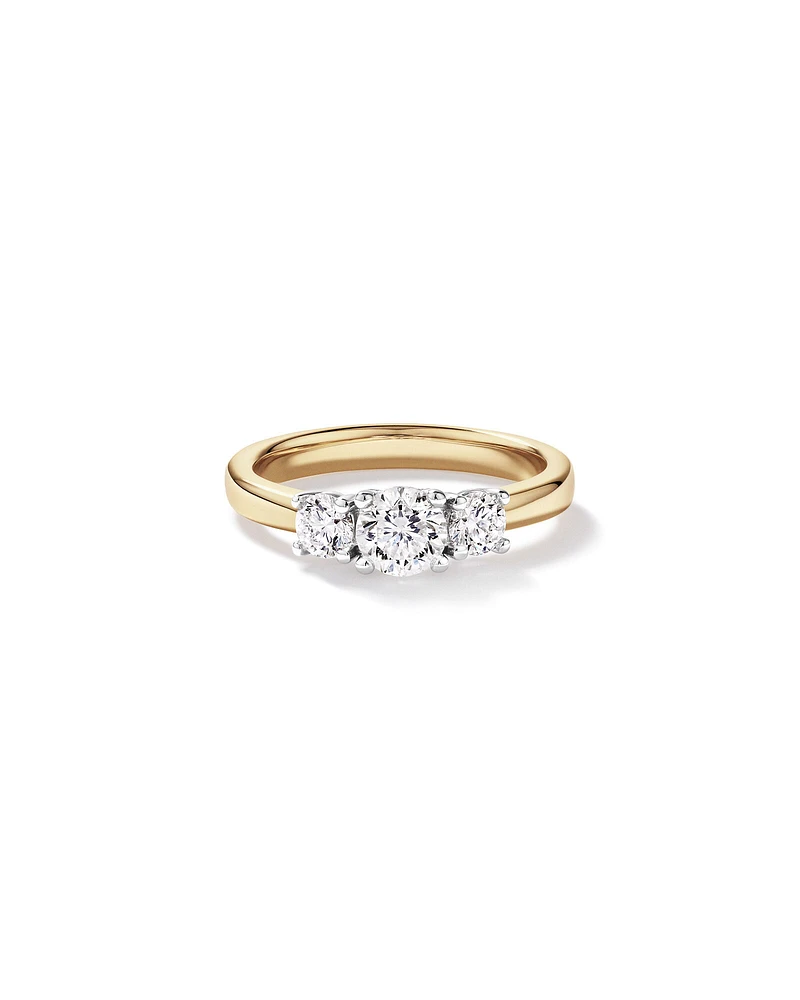 1.00 Carat TW 3 Stone Signature 101 Diamond Ring in 14kt White Gold