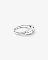 0.30 Carat TW Laboratory-Grown Marquise Diamond Dome Ring in Sterling Silver