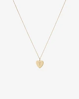 Diamond Accent Engravable Heart Pendant in 10kt Yellow Gold