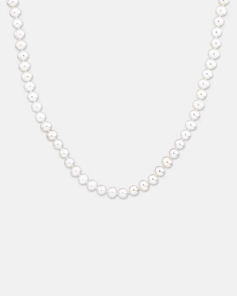 Collier en argent sterling avec perle d'eau douce de culture