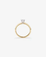 0.70 Carat TW Certified Pear Cut Diamond Solitaire Engagement Ring in 18kt Yellow and White Gold