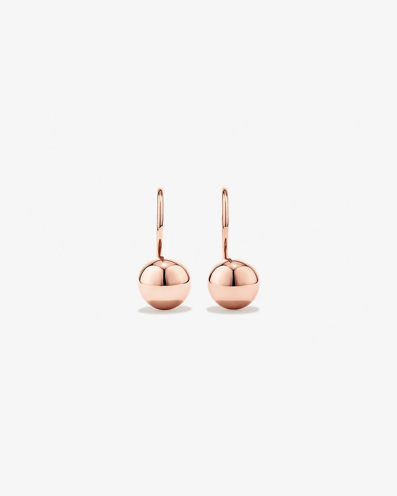 7mm Euroball Earrings in 10kt Rose Gold