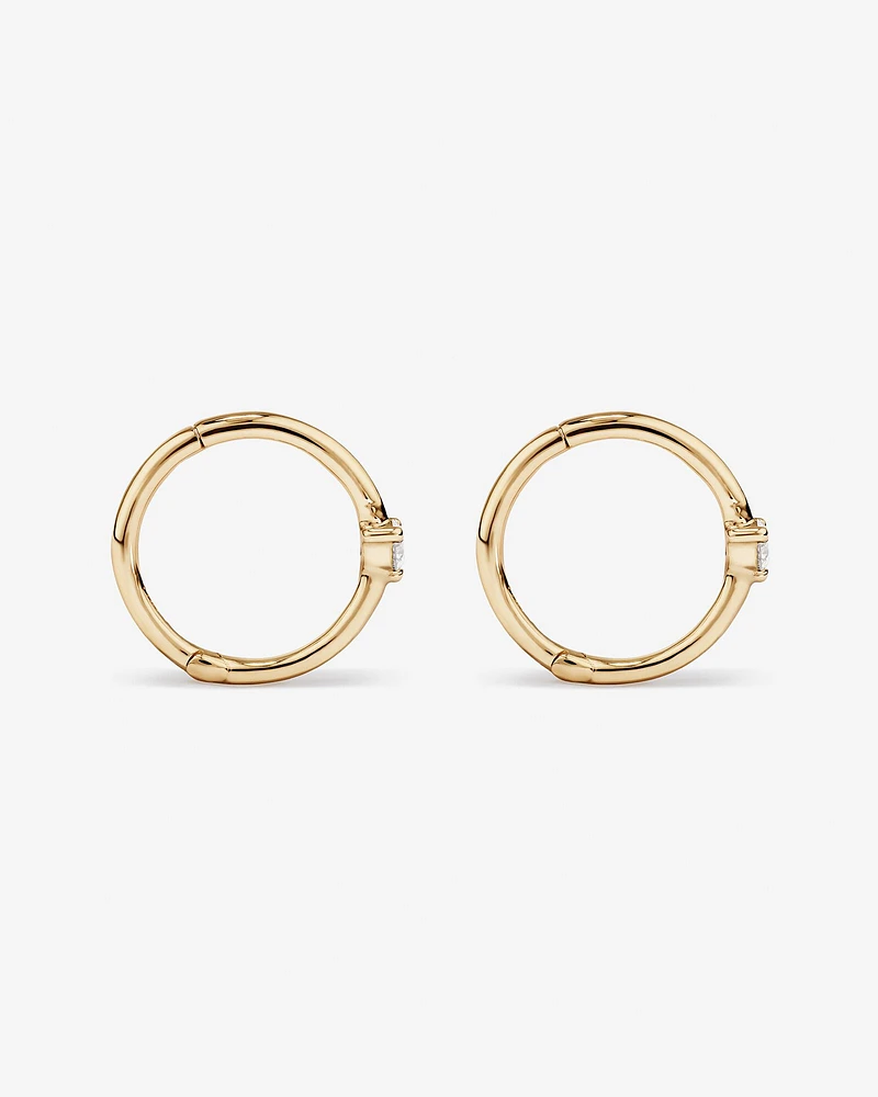 Diamond Accent Sleeper Earrings in 10kt White Gold