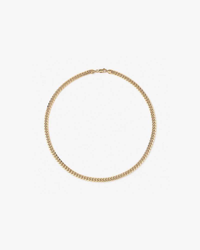 50cm (20") 6.15mm Width Semi Solid Miami Curb Chain in 10kt Yellow Gold