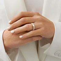 Bridal Set with 0.50 Carat TW of Diamonds in 14kt White Gold