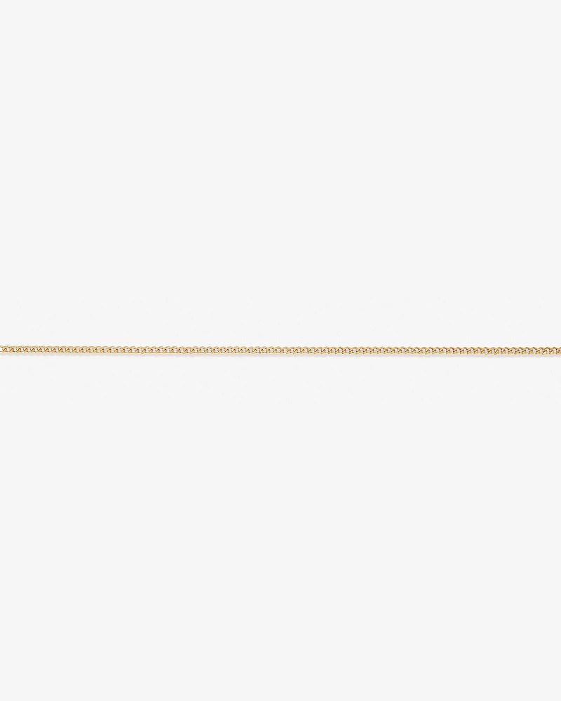 50cm (20") 3.75mm Width Semi Solid Diamond Cut Curb Chain in 10kt Yellow Gold