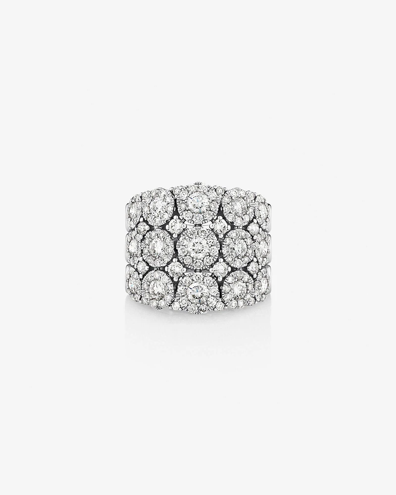 3 Row Bubble Ring with 3.00 Carat TW Diamonds in 14kt Gold