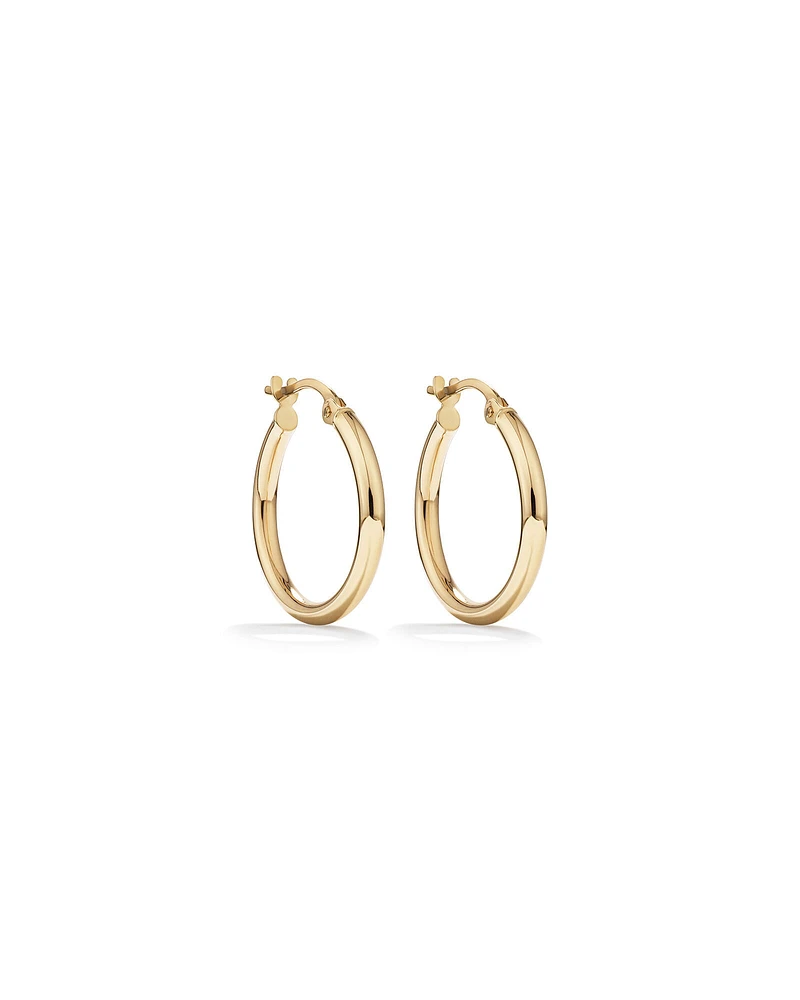 18mm Hoop Earrings in 10kt Yellow Gold