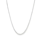Collier de tennis TW Graduation Diamond Riviera de 10,00 carats en or blanc 18 carats