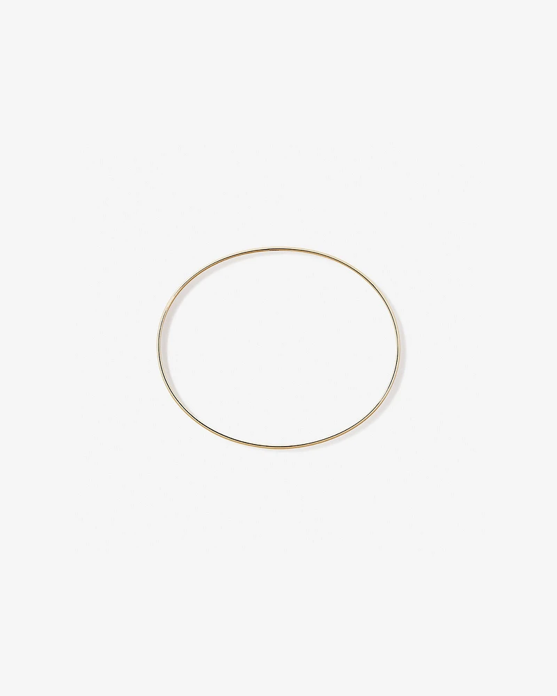 65mm (2.5") 3.8mm Width Solid Oval Bangle in 10kt Yellow Gold