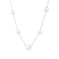 Cultured Freshwater Pearl Necklace in 10kt Yellow Gold