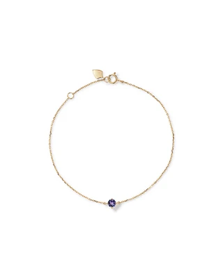 Bracelet with Tanzanite in 10kt Yellow Gold
