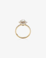 Sir Michael Hill Designer Oval Engagement Ring with 0.92 Carat TW Diamonds in 18kt White Gold
