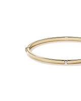 Diamond Accent Oval Bangle in 10kt Yellow Gold