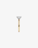 Carat TW Oval Laboratory-Grown Diamond Solitaire Engagement Ring in 14kt White Gold