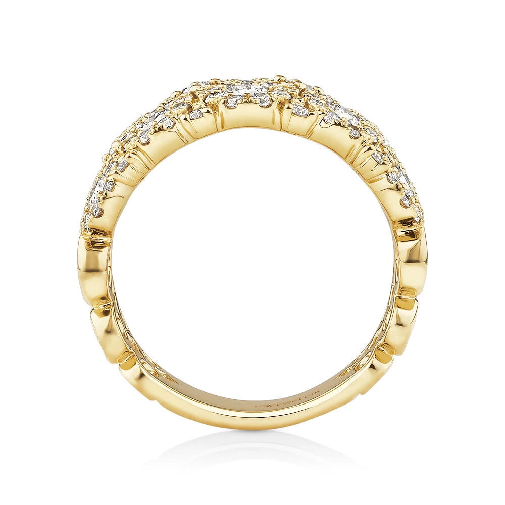 2 Row Bubble Ring with 2.00 Carat TW Diamonds in 14kt White Gold